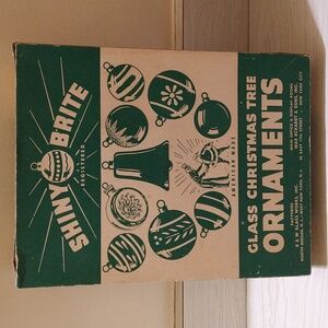 Vintage 1950s Shiny Brite Glass Christmas Tree Ornaments